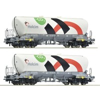 Roco 6600192 2 Piece Set: Silo Wagons, Holcim H0 NEW In OVP