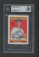 Dan Plesac Autographed 1988 Topps Stickers Card #262 Brewers Beckett Encased