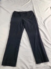 The Slim Pants 8 Women Black Dress Slacks Straight Leg Mid Rise Work Office