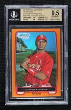 2012 Bowman Chrome Prospects Orange Refractor /25 Anthony Garcia BGS 9.5 4n0