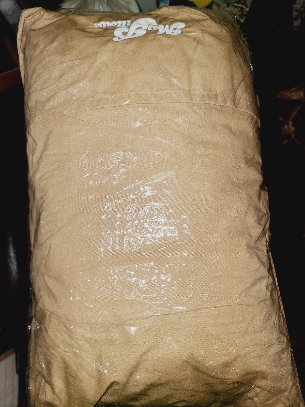 NEW SEALED MY PILLOW ROLL & GO TRAVEL PILLOW BROWN 12"X18"