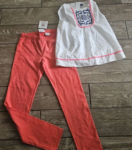 Janie & Jack & Hanna Andersson Shirt & Leggings Matching Outfit Sz 12, NWT