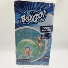 H2O GO Frosted Neon Swim Ring Green Pool Floatation Tube Toy NEW