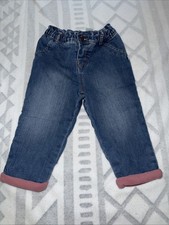 Oshkosh B  gosh Baby BGosh Thermal Lined Denim Jean Pants 24 Months Elastic Waist
