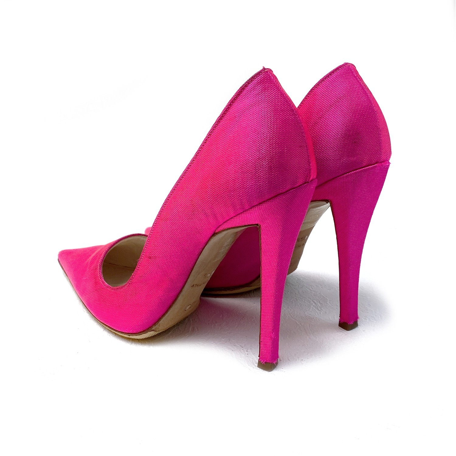 Christian Dior by Raf Simons Neon Pink Cloth Pumps Size US: 9,5 / EUR: 39,5 thumbnail 7