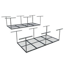 4x8 Overhead Garage Storage Rack,Adjustable Organization System,Heavy-Duty Metal