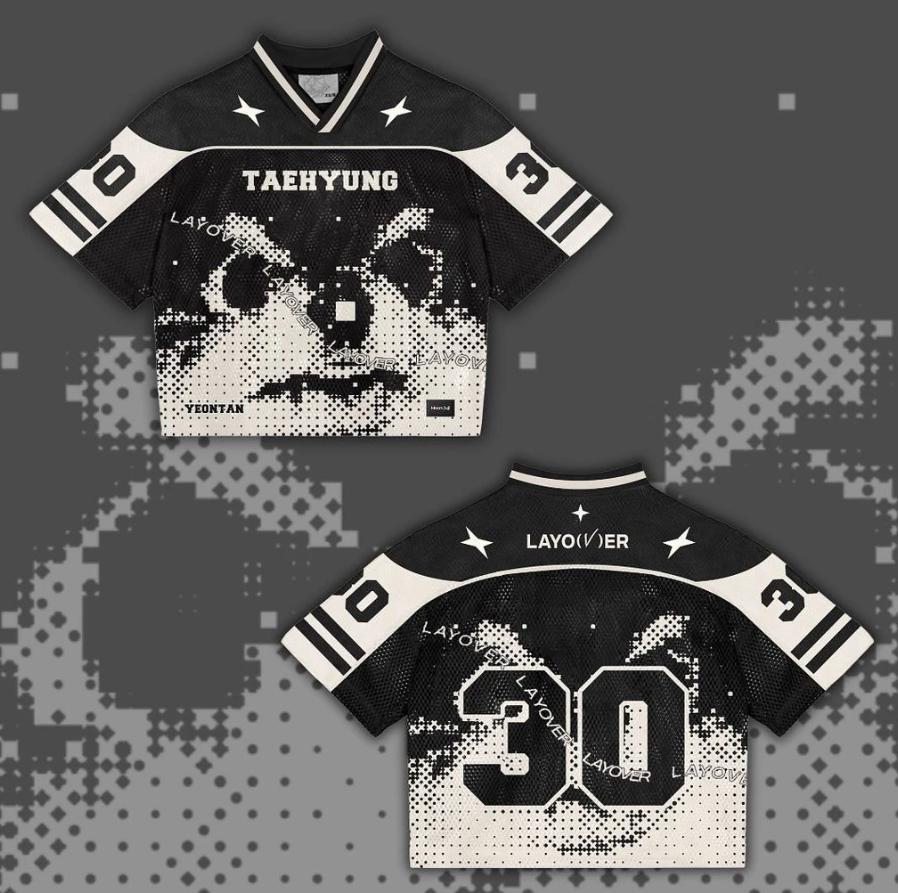 BTS V TAEHYUNG LAYOVER JERSEY FOR ARMY FAN PERFECT TSHIRT SWEET