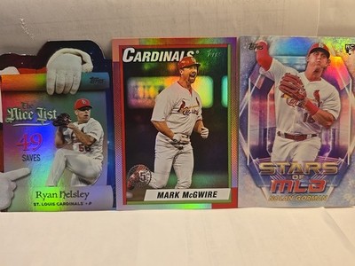 43-Card St. Louis Cardinals Team Lot - Pujols, McGwire Rainbow FOIL, Arenado...
