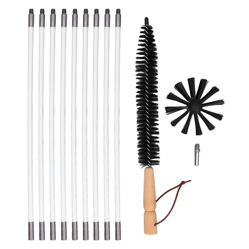 Chimney Sweep Kit Chimney Cleaning Tools W/ 9 Nylon Rods Chimney Brush DS - Picture 12 of 23