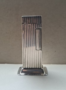 Rare Vintage Sterling Silver DUNHILL Rollalite Table Lighter Petrol