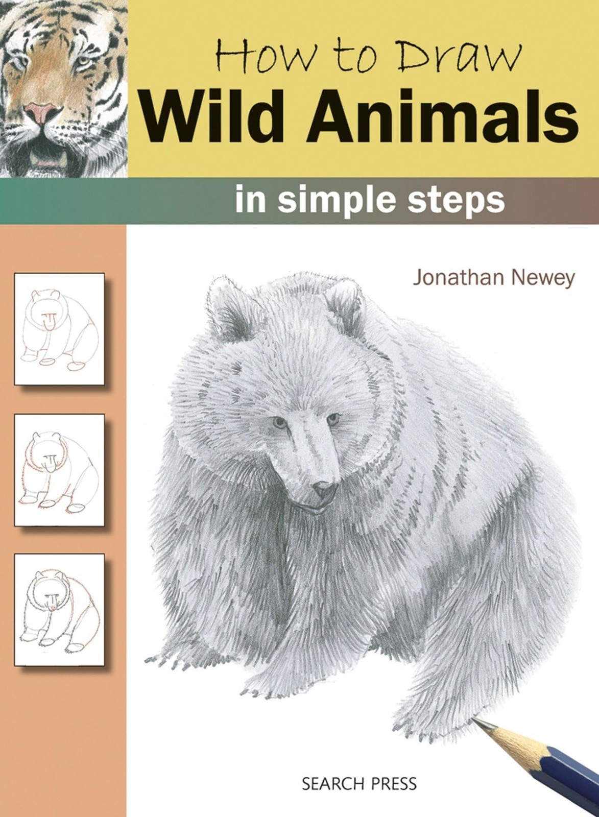 Search Press White/Black How To Draw: Wild Animals - Jonathan Newey - How To Draw - Image 8