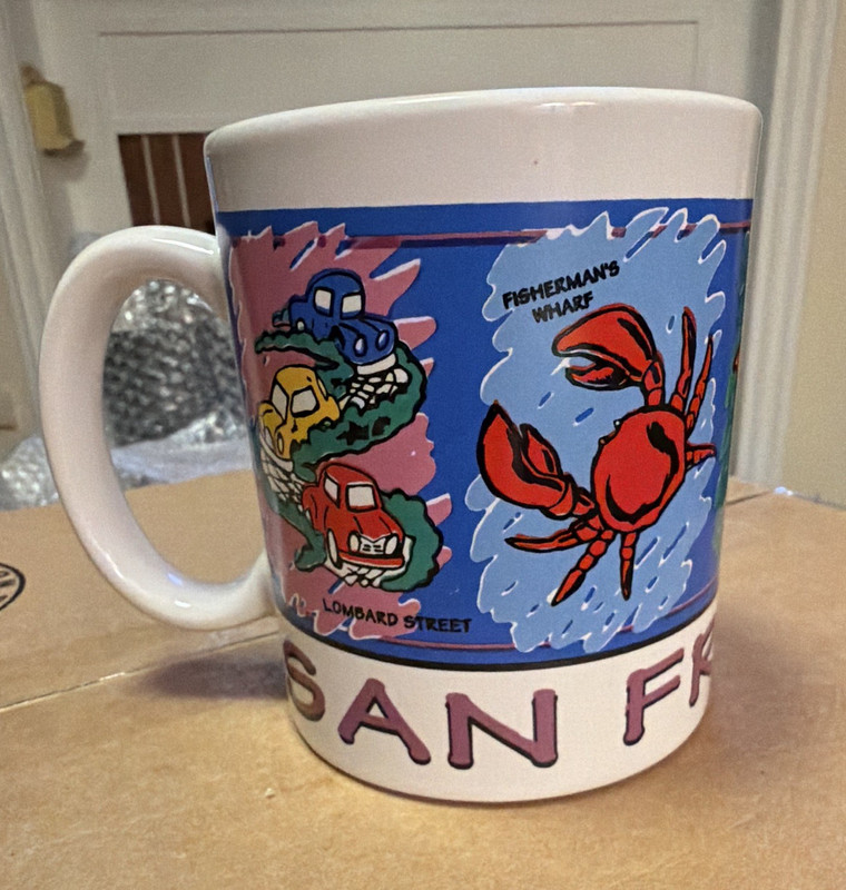 Excellent! Smith Novelty Co. San Francisco SNCO Souvenir Mug Painted Ceramic