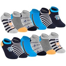 Trainer Kids Socks, 6 Pairs Sports Socks Boys, Football Cotton School Child...