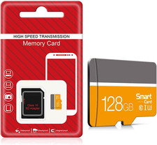 128GB SD Card, High Speed 4K Video for Dash Cam, (Yellow)