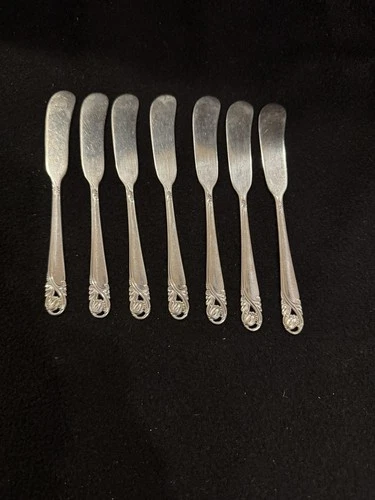 SPRING GLORY BY INTERNATIONAL STERLING SILVER BUTTER SPREADER KNIFE 5 7/8" SET 8