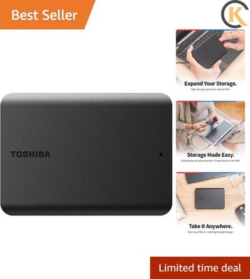 Canvio Basics 4TB Portable External Hard Drive USB 3.0, Black - HDTB540XK3CA
