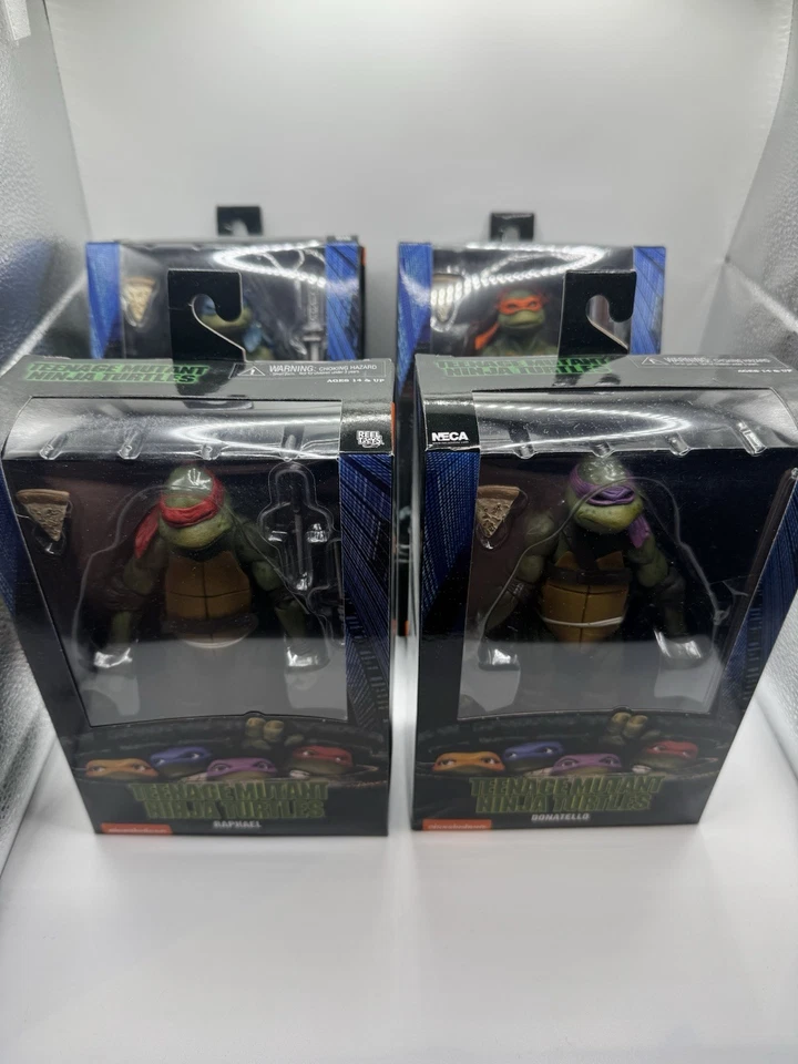 NECA TMNT Teenage Mutant Ninja Turtles Figure Set 1990 Movie Original New - Image 3 of 4