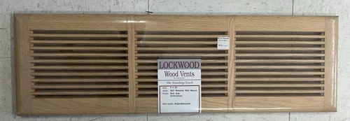 6x24 (24x6) Red Oak Wall Return Grill. Solid Wood. Unfinished.