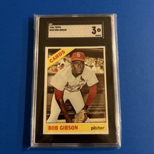 1966 Topps Bob Gibson #320 SGC 3 Very Strong Eye Appeal