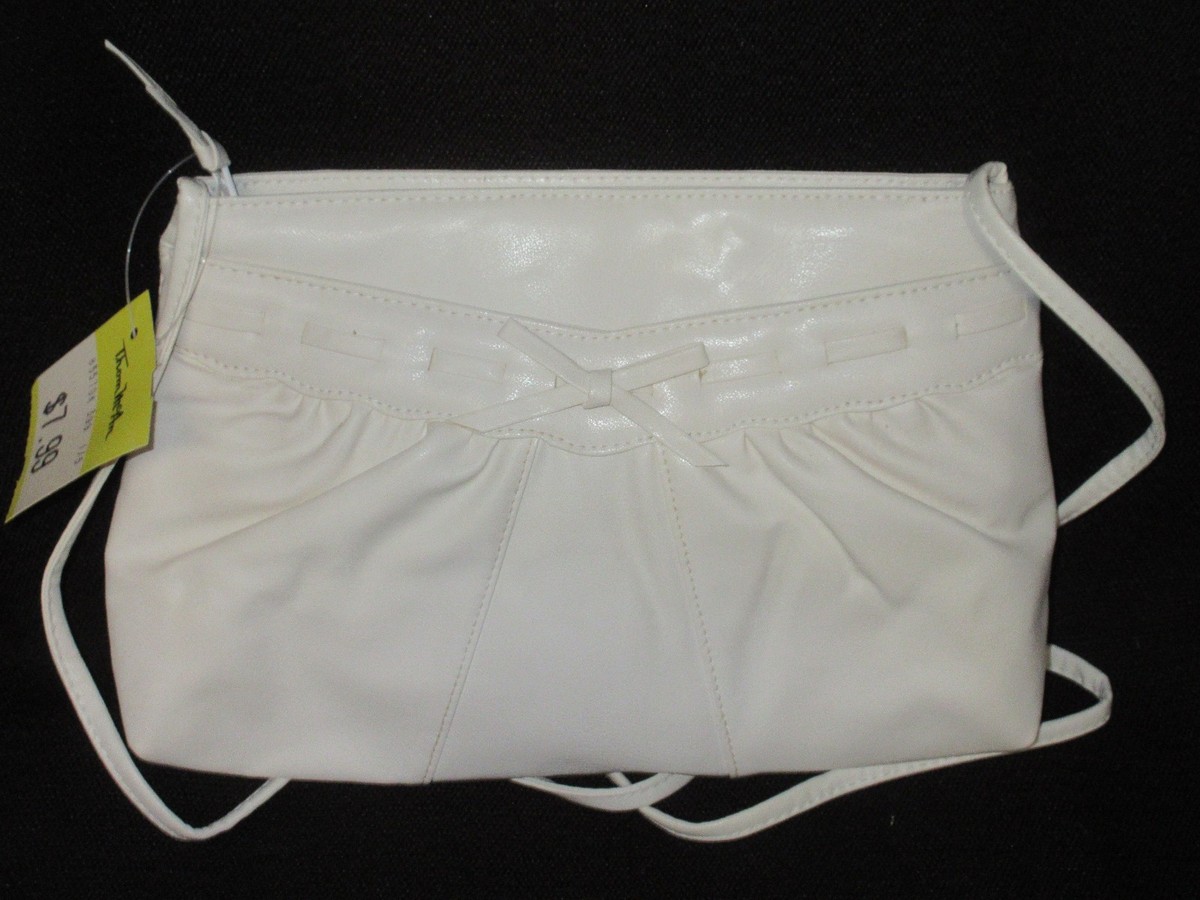 VINTAGE THOM MCAN SOFT WHITE PURSE WITH BOW NEW OLD STOCK WITH
