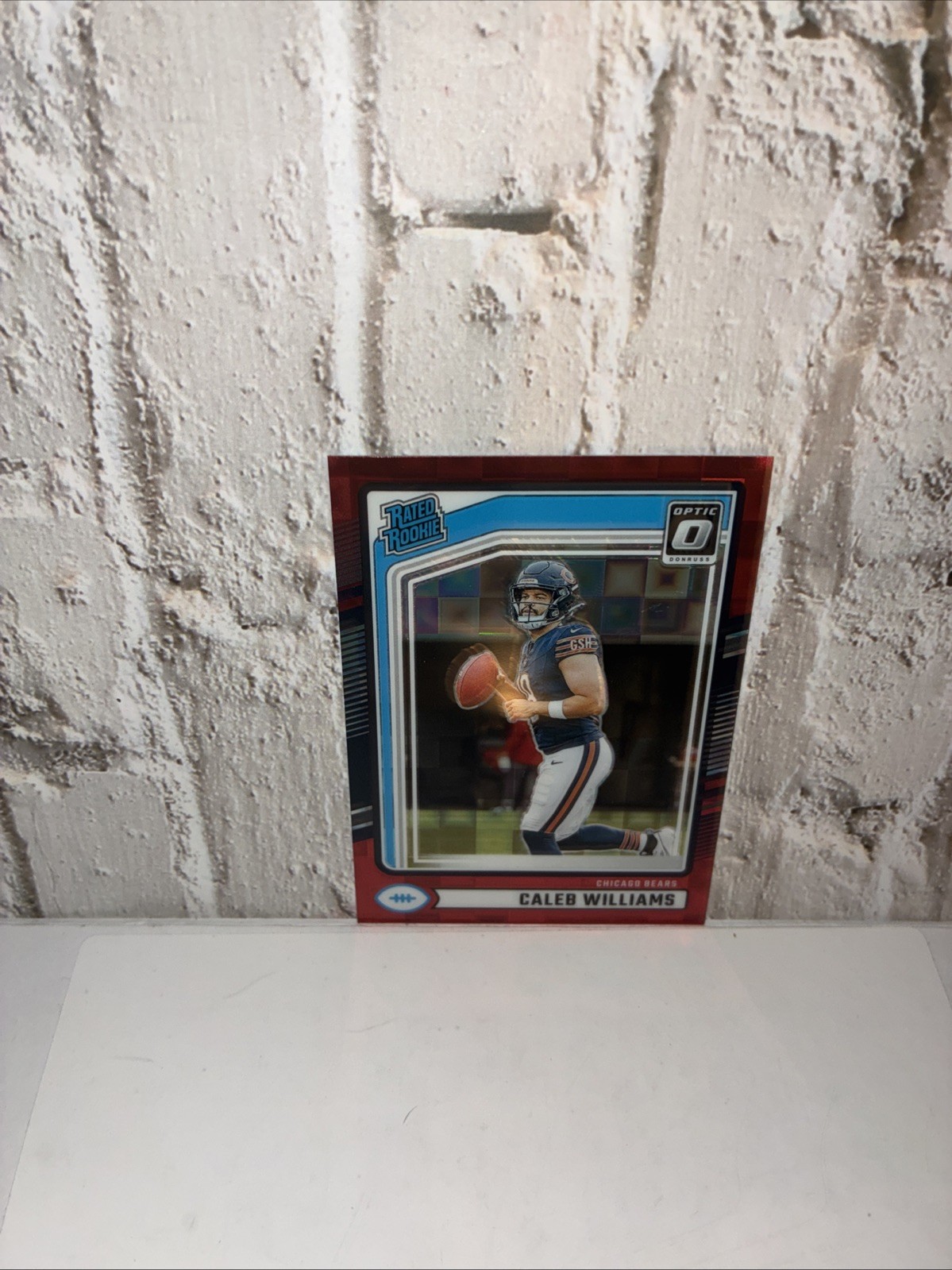 2024 Panini Donruss Rated Rookie Caleb Williams Optic Preview Red Pandora Prizm 