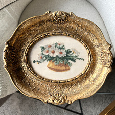 Wiehler Gobelin: Marguerites Daisy Flowers - Needlepoint Art - Hand Made