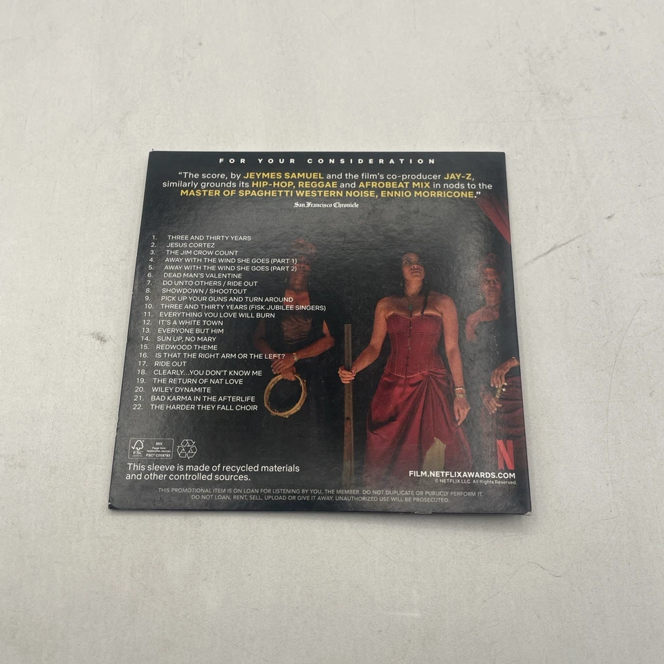 The Harder They Fall For Your Consideration Best Score Cd Jeymes Samuel Netflix - Image 2 of 4