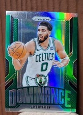 ☘️2024-25 Panini Prizm Dominance Green Prizm Jayson Tatum Boston☘️ Celtics #13🍀