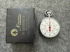 Cronometro meccanico a carica Minerva Swiss Made con scatola -- 1 giri = 10 sec