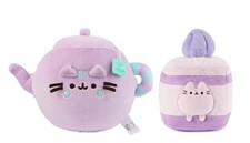 GUND Pusheen Sweets Plush Bundle, 6" Teapot Squisheen and 6" Lavender Cake
