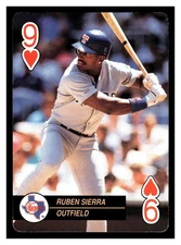 1992 U.S. Playing Card Co. Baseball Aces Playing Cards Ruben Sierra #9H