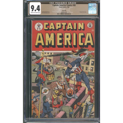 Captain America Comics #58 / Cookeville Pedigree / NM CGC 9.4!!!