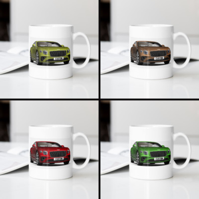 Personalisierte Bentley Continental GT Azure Kaffeebecher Farbe wählen - SCHNELLER VERSAND