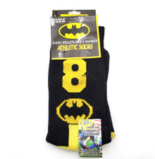 Batman Socks Crew Single Every Player Has A Number 1 Athletic Athlete Mens New