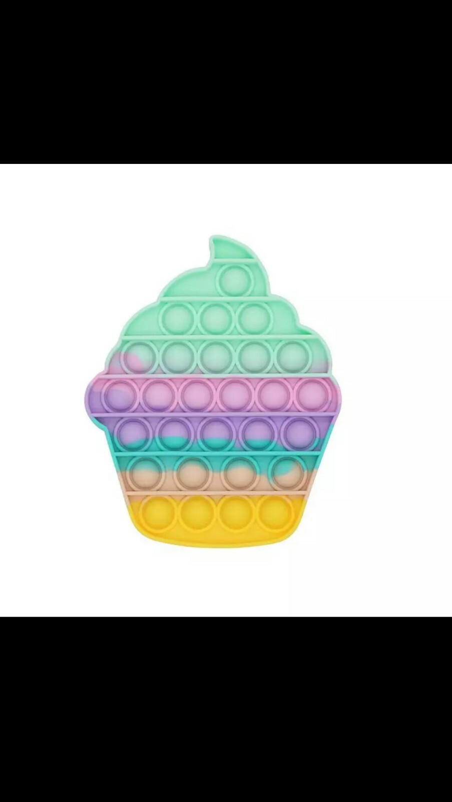 Cupcake Popit Fidget Toy Push Bubble Sensory Stress Relief Kids Family Games-image