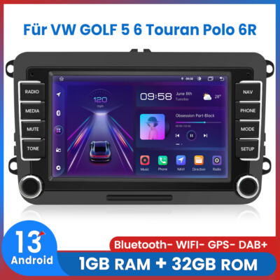 Für 2DIN VW GOLF 5 6 Passat Touran Tiguan Caddy Jetta Autoradio Android GPS NAVI