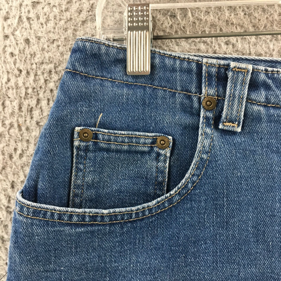 Pantalones Cortos Liz Claiborne Mamá Mujer 12 (real 32x6) Azul Denim Mezcla Algodón Cremallera Mosca Foto 4 de 4