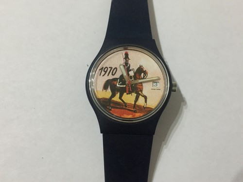 CARABINIERI:OROLOGIO WATCH DA COLLEZIONE CALENDARIO 1970 CON DATARIO SWISS MADE - Imagen 2 de 4