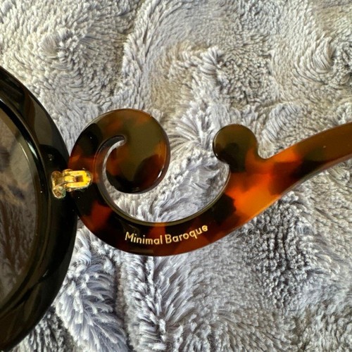 PRADA Baroque Sunglasses Tortoiseshell pattern Swirl design w/case ES1 - Picture 3 of 5