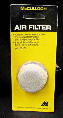 McCULLOCH Chainsaw Mini Mac Mini Pro Air Filter NOS GENUINE McCulloch Vintage