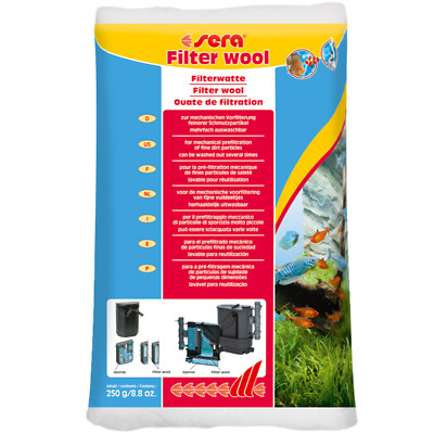 Sera Filter Wool 250 grams for Mechanical Pre-Filtration of Fine Dirt Particles