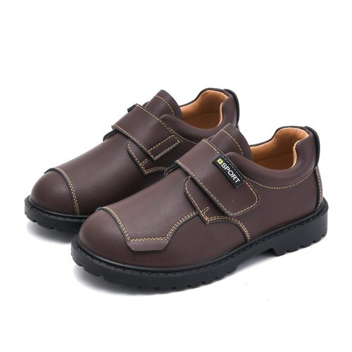 Boys Leather Shoes Childrens Black Shoes British Student Uniform Dress Shoes Rou - Picture 39 of 42
