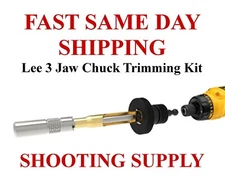 Lee 91720 3 Jaw Chuck Trimming Kit  & Lock Stud & cutter FAST SAME DAY SHIPPING