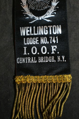 Oddfellows RIbbon - Wellington Lodge, Central Bridge NY - Two Sided - Picture 7 of 8
