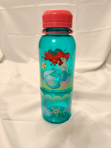 Disney Ariel Water Bottle With Snack Container On The Bottom 