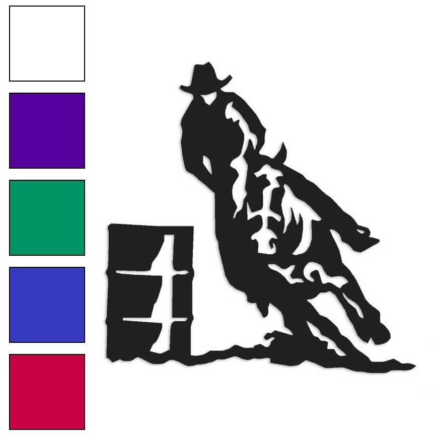 Barrel Race Horse, Vinyl Decal Sticker, Multiple Colors & Sizes #790