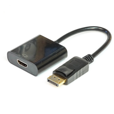 Display Port HDMI Adapter Audio Support Displayport Stecker > HDMI Buchse 0,22 m
