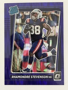 2021 Donruss Optic Rhamondre Stevenson RC Purple Shock Prizm Refractor #237