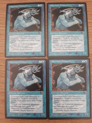MTG 4 x Labyrinth Minotaurus - Homelands
