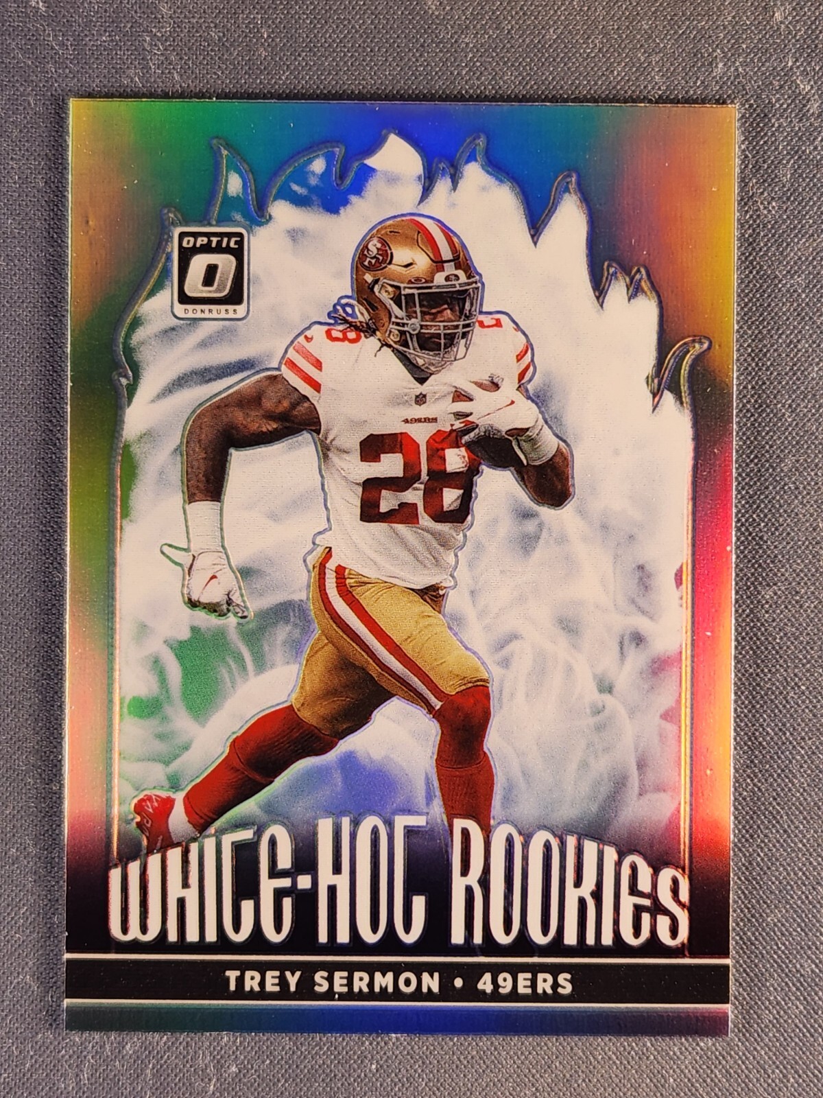 2021 Panini Donruss Optic White Hot Rookies #WHR-10 Trey Sermon RC Silver Prizm